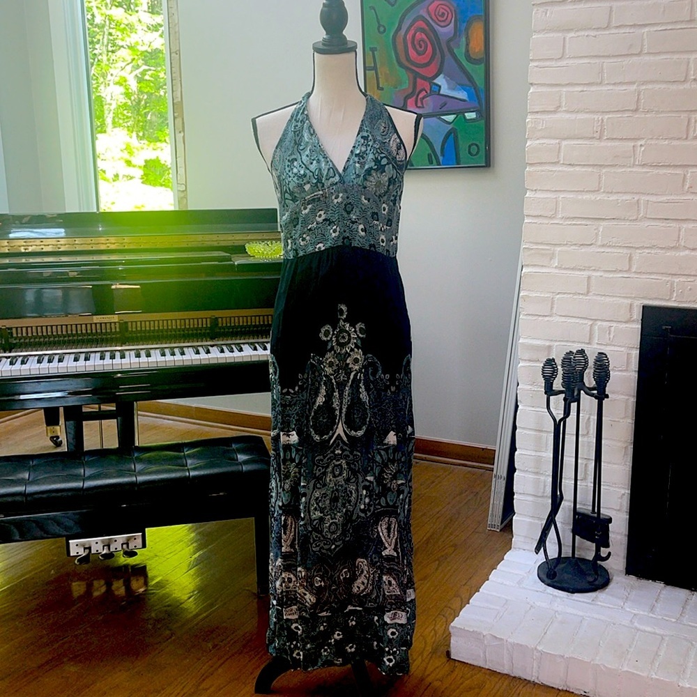 Vintage summer maxi  size L | open back | 1990’s summer dress